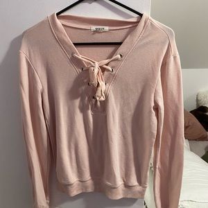 tie pink top